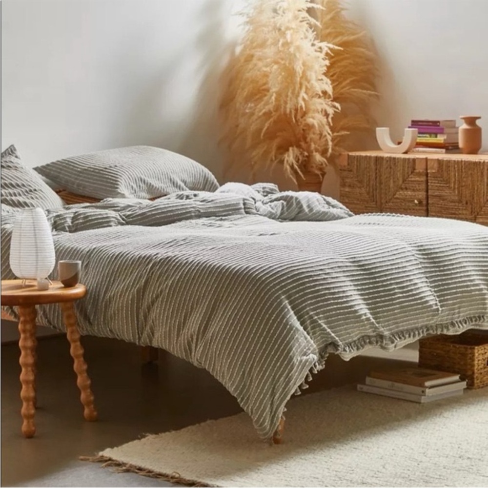 Derby Textured Jersey Duvet Cover